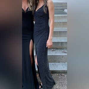 Sparkly Black and Silver Formal Dress